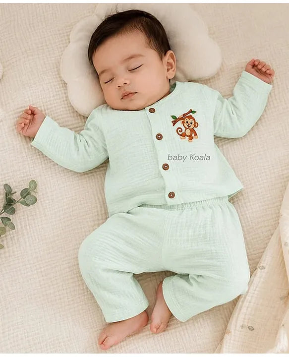 Muslin Night Suit - Half Sleeve