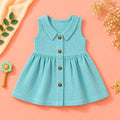 Crinkle Frock Button - Sleeveless A PACK  OF 6