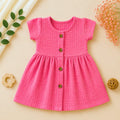 Crinkle Frock Button - Half Sleeve A PACK OF 6