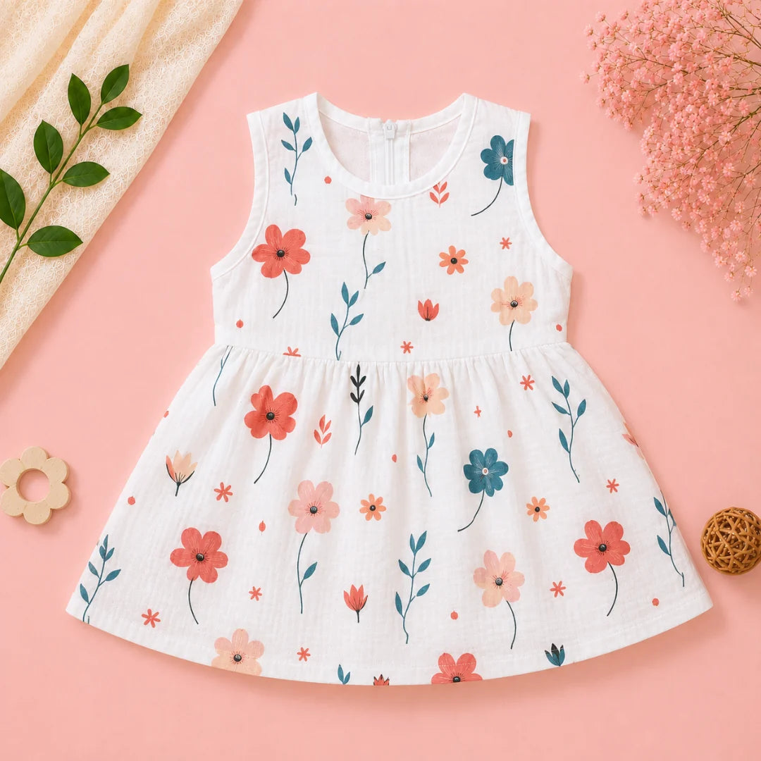 Muslin Frock Zip A pack of 5